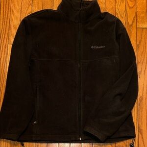 Columbia Black Full-Zip Fleece Jacket with Stand Collar